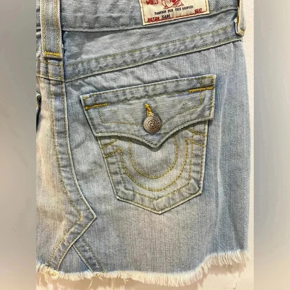 TRUE RELIGION Sadie Mini Denim Skirt Size 25 - Picture 4 of 10